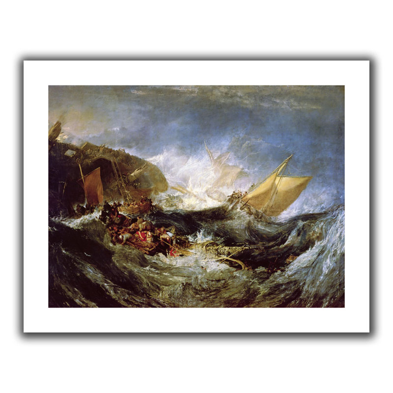 ArtWall 'Wreck of a Transport Ship' by William Turner Painting Print on